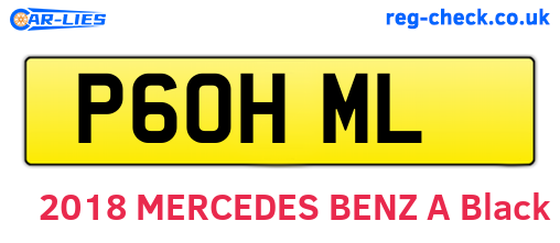 P60HML are the vehicle registration plates.