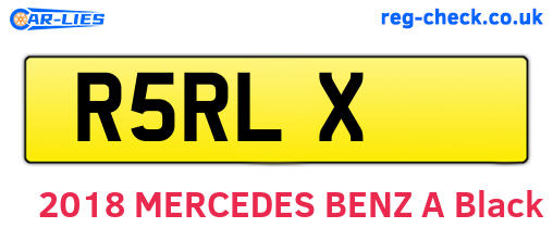 R5RLX are the vehicle registration plates.