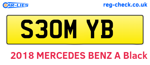 S30MYB are the vehicle registration plates.