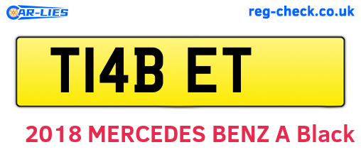 T14BET are the vehicle registration plates.