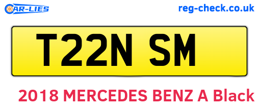 T22NSM are the vehicle registration plates.