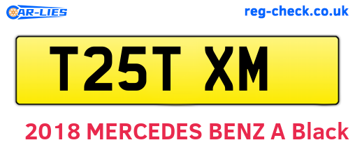 T25TXM are the vehicle registration plates.