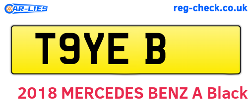 T9YEB are the vehicle registration plates.