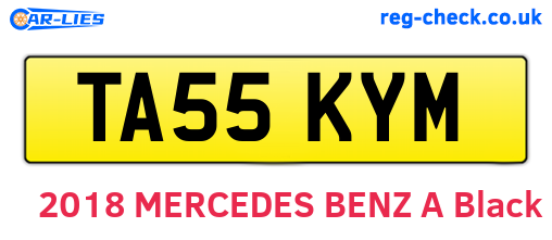 TA55KYM are the vehicle registration plates.