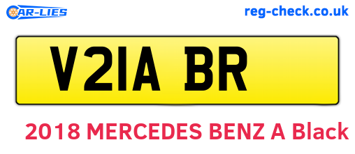 V21ABR are the vehicle registration plates.