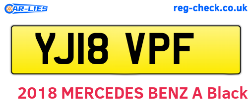 YJ18VPF are the vehicle registration plates.