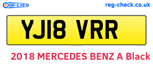 YJ18VRR are the vehicle registration plates.
