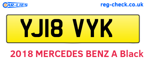 YJ18VYK are the vehicle registration plates.
