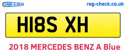H18SXH are the vehicle registration plates.