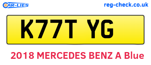 K77TYG are the vehicle registration plates.