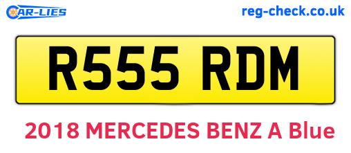 R555RDM are the vehicle registration plates.