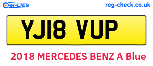 YJ18VUP are the vehicle registration plates.
