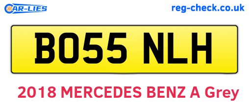 BO55NLH are the vehicle registration plates.