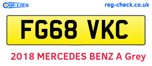 FG68VKC are the vehicle registration plates.