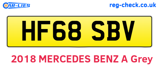 HF68SBV are the vehicle registration plates.
