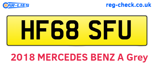 HF68SFU are the vehicle registration plates.