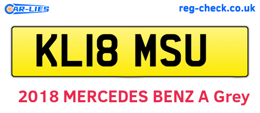 KL18MSU are the vehicle registration plates.