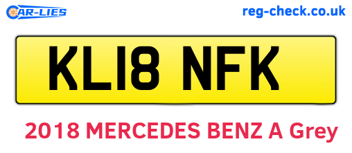 KL18NFK are the vehicle registration plates.