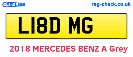 L18DMG are the vehicle registration plates.
