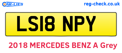 LS18NPY are the vehicle registration plates.