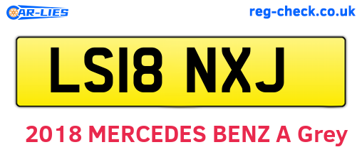 LS18NXJ are the vehicle registration plates.
