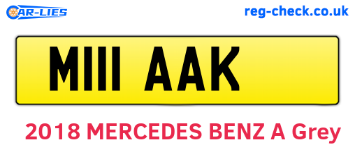 M111AAK are the vehicle registration plates.