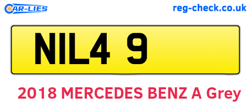 NIL49 are the vehicle registration plates.