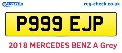 P999EJP are the vehicle registration plates.