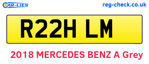 R22HLM are the vehicle registration plates.