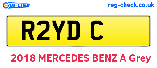 R2YDC are the vehicle registration plates.