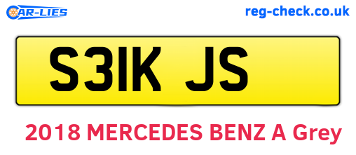 S31KJS are the vehicle registration plates.