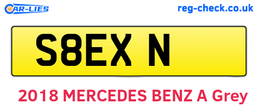 S8EXN are the vehicle registration plates.
