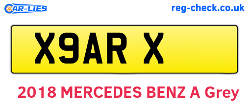 X9ARX are the vehicle registration plates.
