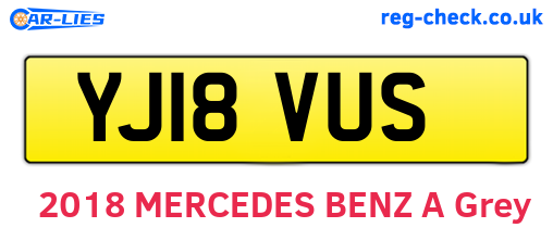 YJ18VUS are the vehicle registration plates.