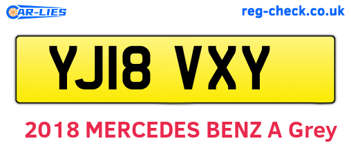 YJ18VXY are the vehicle registration plates.