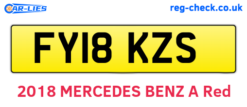 FY18KZS are the vehicle registration plates.