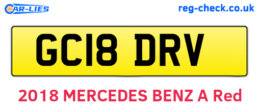 GC18DRV are the vehicle registration plates.