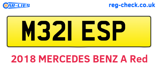 M321ESP are the vehicle registration plates.