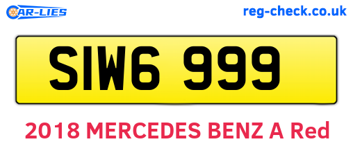 SIW6999 are the vehicle registration plates.