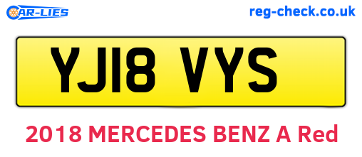 YJ18VYS are the vehicle registration plates.