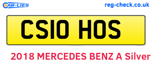 CS10HOS are the vehicle registration plates.
