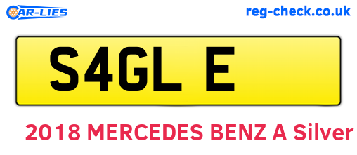 S4GLE are the vehicle registration plates.