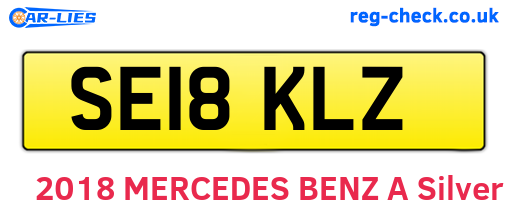 SE18KLZ are the vehicle registration plates.