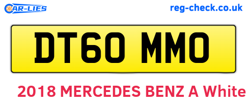 DT60MMO are the vehicle registration plates.