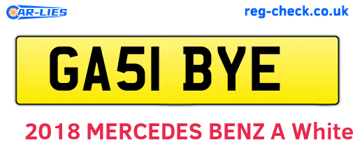 GA51BYE are the vehicle registration plates.