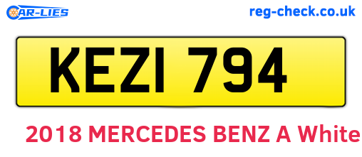 KEZ1794 are the vehicle registration plates.