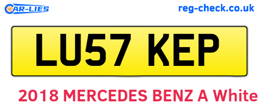 LU57KEP are the vehicle registration plates.
