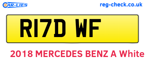 R17DWF are the vehicle registration plates.