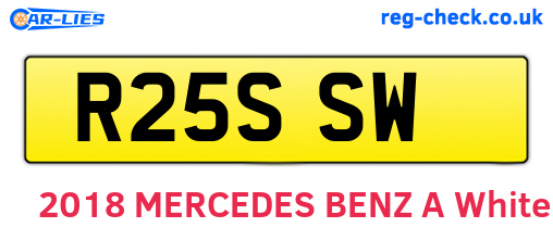 R25SSW are the vehicle registration plates.
