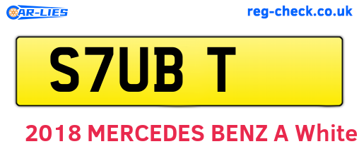 S7UBT are the vehicle registration plates.